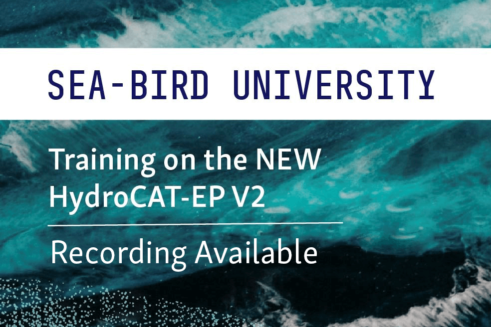Promotional banner for the Sea-Bird University HydroCAT-EP recording