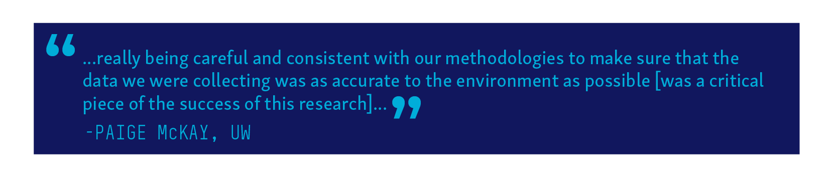 Paige McKay, University of Washington Quote